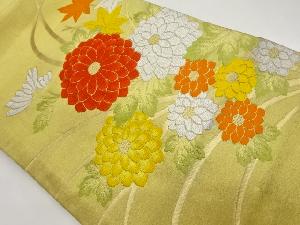 菊に紅葉模様織出し名古屋帯